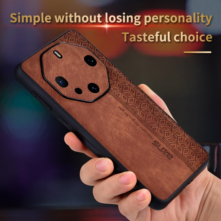 For Huawei Mate 60 RS Ultimate AZNS 3D Embossed Skin Feel Phone Case(Brown) - Huawei Cases by AZNS | Online Shopping UK | buy2fix