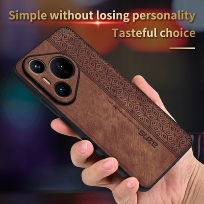 For Huawei Pura 70 Pro AZNS 3D Embossed Skin Feel Phone Case(Brown) - Huawei Cases by AZNS | Online Shopping UK | buy2fix