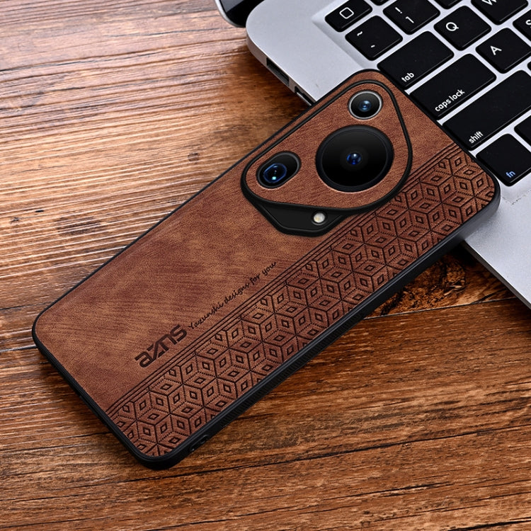 For Huawei Pura 70 Ultra AZNS 3D Embossed Skin Feel Phone Case(Brown) - Huawei Cases by AZNS | Online Shopping UK | buy2fix