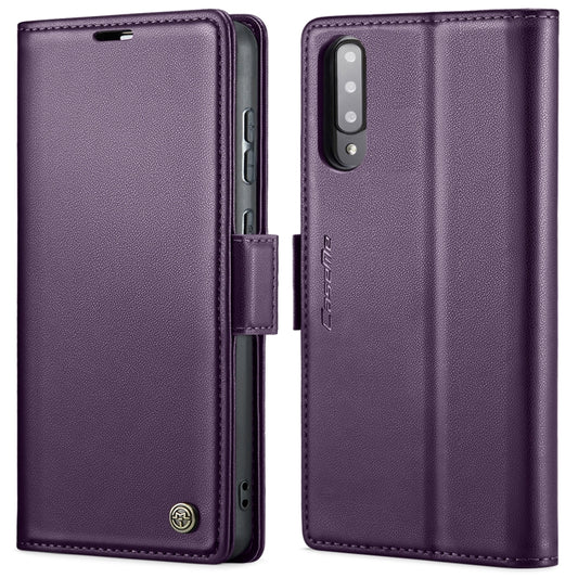 For Samsung Galaxy A30s / A50s / A50 CaseMe 023 Butterfly Buckle Litchi Texture RFID Anti-theft Leather Phone Case(Pearly Purple) - Galaxy Phone Cases by CaseMe | Online Shopping UK | buy2fix