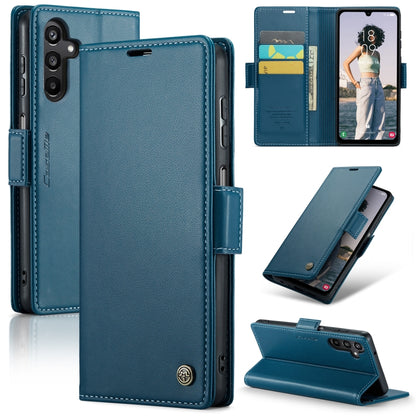 For Samsung Galaxy A15 4G/5G CaseMe 023 Butterfly Buckle Litchi Texture RFID Anti-theft Leather Phone Case(Blue) - Galaxy Phone Cases by CaseMe | Online Shopping UK | buy2fix