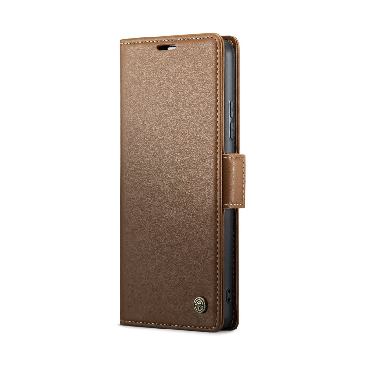 For Xiaomi 14 Pro CaseMe 023 Butterfly Buckle Litchi Texture RFID Anti-theft Leather Phone Case(Brown) - 14 Pro Cases by CaseMe | Online Shopping UK | buy2fix