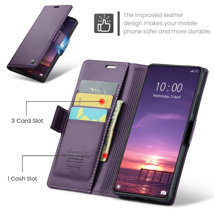 For Xiaomi 14 CaseMe 023 Butterfly Buckle Litchi Texture RFID Anti-theft Leather Phone Case(Pearly Purple) - 14 Cases by CaseMe | Online Shopping UK | buy2fix