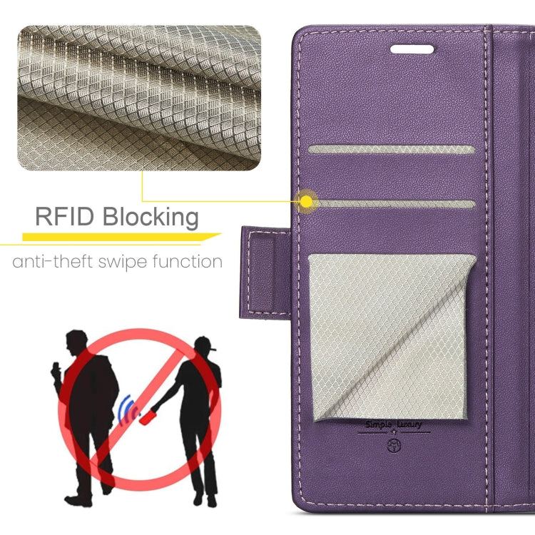 For Xiaomi 14 CaseMe 023 Butterfly Buckle Litchi Texture RFID Anti-theft Leather Phone Case(Pearly Purple) - 14 Cases by CaseMe | Online Shopping UK | buy2fix