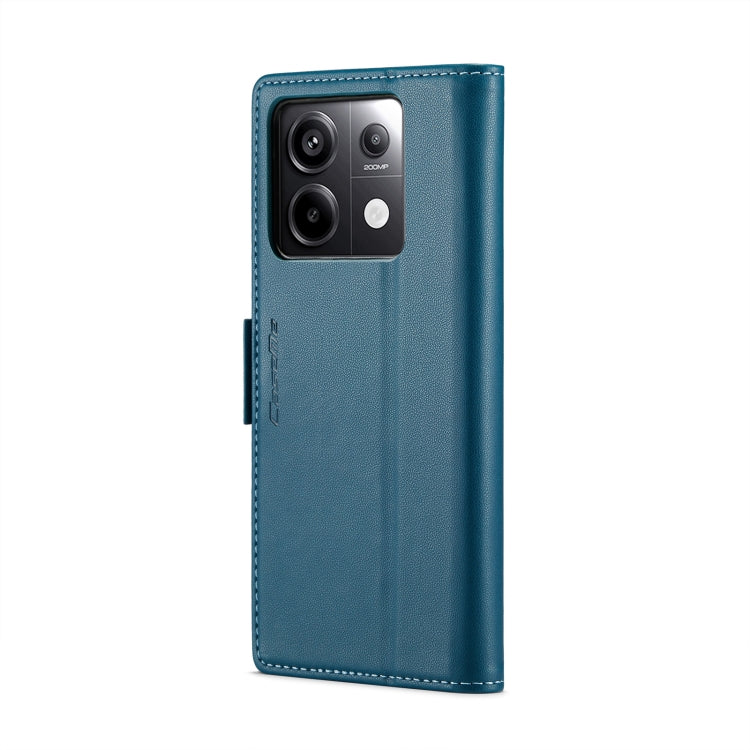 For Xiaomi Redmi Note 13 Pro 5G CaseMe 023 Butterfly Buckle Litchi Texture RFID Anti-theft Leather Phone Case(Blue) - Xiaomi Cases by CaseMe | Online Shopping UK | buy2fix