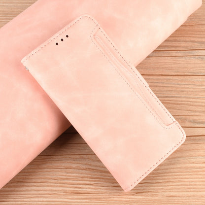 For Xiaomi Redmi K70E 5G / Poco X6 Pro Skin Feel Calf Texture Card Slots Leather Phone Case(Pink) - K70E Cases by buy2fix | Online Shopping UK | buy2fix