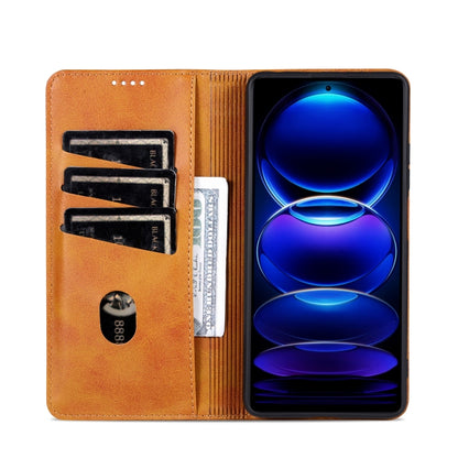 For Huawei Enjoy 70 Pro/nova 12i AZNS Magnetic Calf Texture Flip Leather Phone Case(Light Brown) - Huawei Cases by AZNS | Online Shopping UK | buy2fix