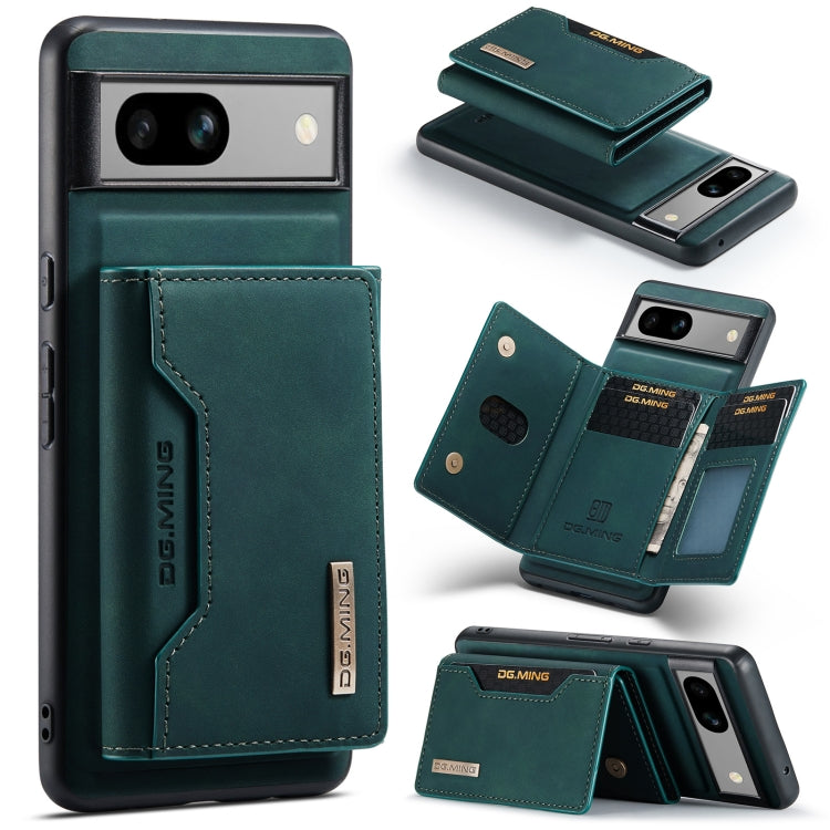 For Google Pixel 7A DG.MING M2 Series 3-Fold Multi Card Bag + Magnetic Phone Case(Green) - Google Cases by DG.MING | Online Shopping UK | buy2fix