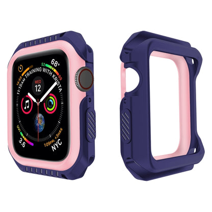 For Apple Watch Series 3 & 2 & 1 42mm Shockproof Two Color Protective Case(Blue Pink) - Watch Cases by buy2fix | Online Shopping UK | buy2fix