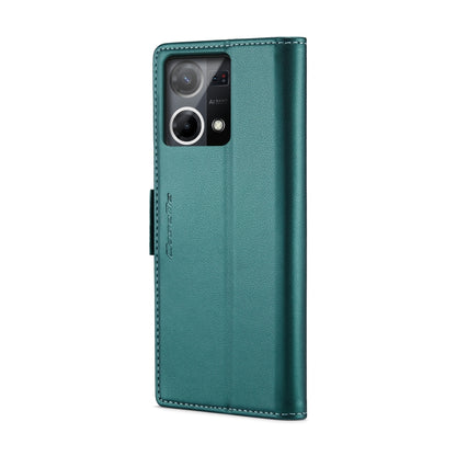 For OPPO Reno7 4G Indonesia/F21 Pro 4G/Reno8 4G CaseMe 023 Butterfly Buckle Litchi Texture RFID Anti-theft Leather Phone Case(Pearly Blue) - OPPO Cases by CaseMe | Online Shopping UK | buy2fix