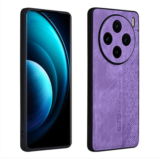 For vivo X100 AZNS 3D Embossed Skin Feel Phone Case(Purple) - X100 Cases by AZNS | Online Shopping UK | buy2fix