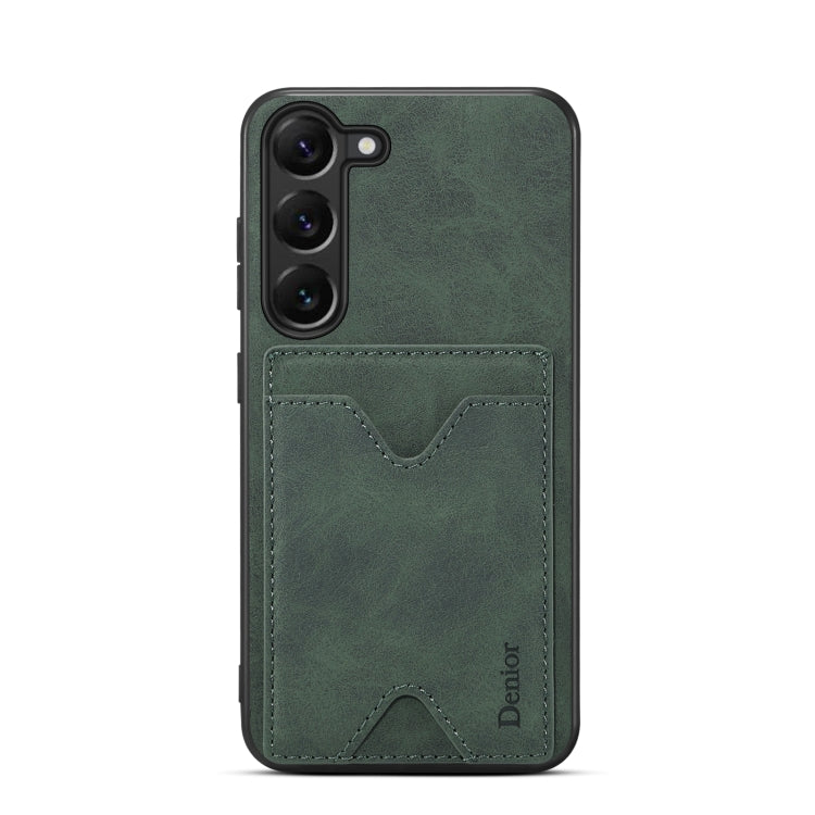 For Samsung Galaxy S24+ 5G Denior PU Back Cover Card Slot Holder Phone Case(Green) - Galaxy S24+ 5G Cases by Denior | Online Shopping UK | buy2fix