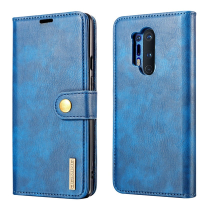 For OnePlus 8 Pro DG.MING Crazy Horse Texture Flip Detachable Magnetic Leather Case with Holder & Card Slots & Wallet (Blue) - OnePlus Cases by DG.MING | Online Shopping UK | buy2fix