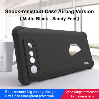 For Asus ROG Phone 7 imak Shockproof Airbag TPU Phone Case(Matte Black) - ASUS Cases by imak | Online Shopping UK | buy2fix