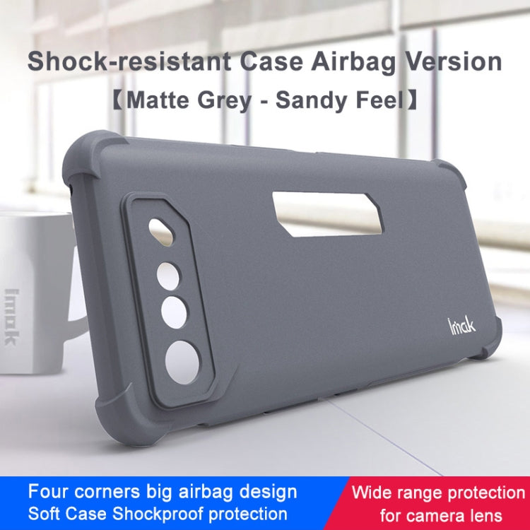 For Asus ROG Phone 7 Pro/Phone 7 Ultimate imak Shockproof Airbag TPU Phone Case(Matte Grey) - ASUS Cases by imak | Online Shopping UK | buy2fix