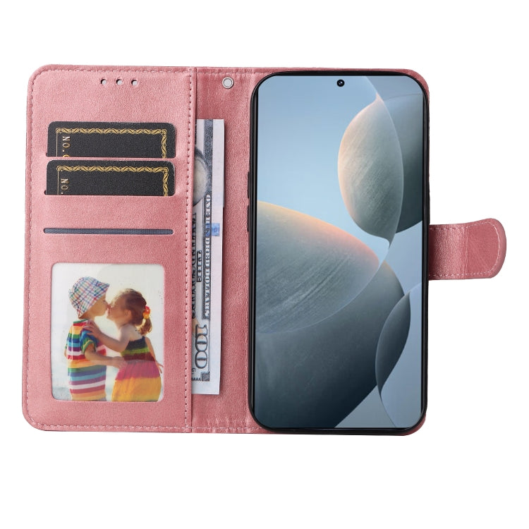 For Xiaomi Redmi K70 / K70 Pro Classic Calf Texture Flip Leather Phone Case(Rose Gold) - K70 Pro Cases by buy2fix | Online Shopping UK | buy2fix