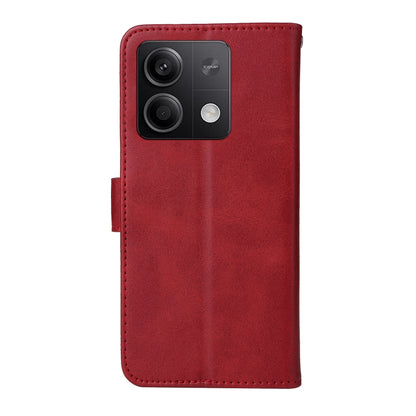 For Xiaomi Redmi Note13 5G Global Classic Calf Texture Flip Leather Phone Case(Red) - Note 13 Cases by buy2fix | Online Shopping UK | buy2fix