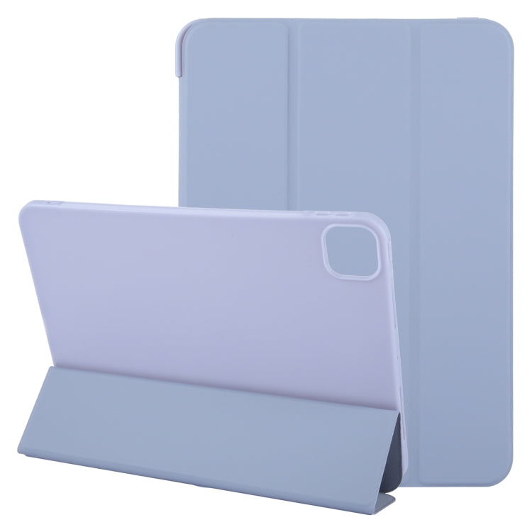 For iPad Air 11 2024 GEBEI 3-folding Holder Shockproof Flip Leather Tablet Case(Light Purple) - iPad Air 11 2024 Cases by GEBEI | Online Shopping UK | buy2fix