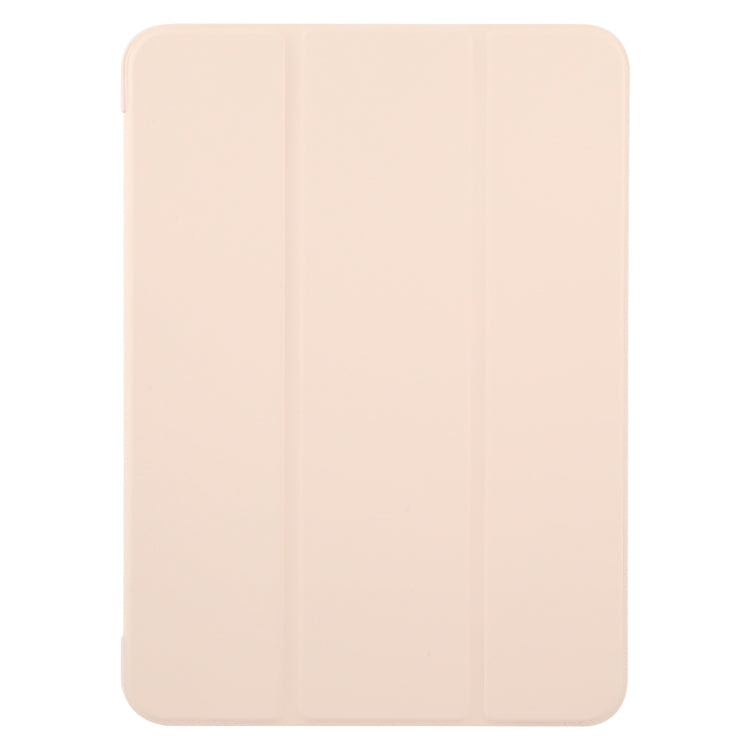 For iPad Air 11 2024 GEBEI 3-folding Holder Shockproof Flip Leather Tablet Case(Pink) - iPad Air 11 2024 Cases by GEBEI | Online Shopping UK | buy2fix
