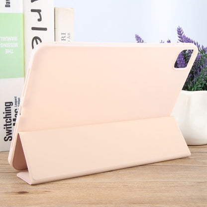 For iPad Air 11 2024 GEBEI 3-folding Holder Shockproof Flip Leather Tablet Case(Pink) - iPad Air 11 2024 Cases by GEBEI | Online Shopping UK | buy2fix