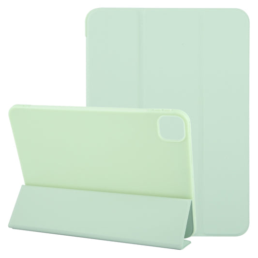 For iPad Pro 13 2024 GEBEI 3-folding Holder Shockproof Flip Leather Tablet Case(Green) - iPad Pro 13 2024 Cases by GEBEI | Online Shopping UK | buy2fix