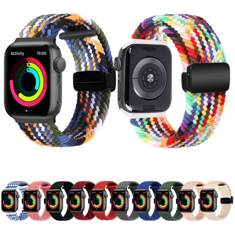 Magnetic Fold Clasp Woven Watch Band For Apple Watch 4 44mm(Starlight Color) - Watch Bands by buy2fix | Online Shopping UK | buy2fix