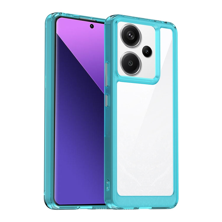 For Xiaomi Redmi Note 13 Pro+ Colorful Series Acrylic Hybrid TPU Phone Case(Transparent Blue) - Note 13 Pro+ Cases by buy2fix | Online Shopping UK | buy2fix