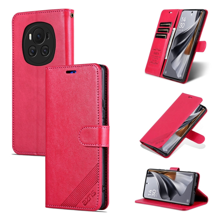 For Honor Magic6 AZNS Sheepskin Texture Flip Leather Phone Case(Red) - Honor Cases by AZNS | Online Shopping UK | buy2fix