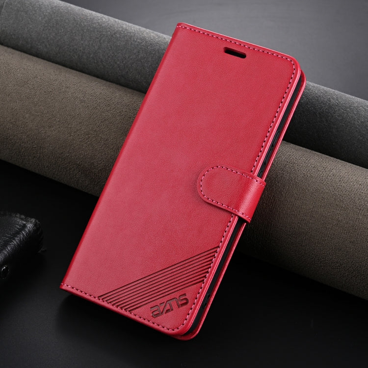 For Honor Magic6 AZNS Sheepskin Texture Flip Leather Phone Case(Red) - Honor Cases by AZNS | Online Shopping UK | buy2fix