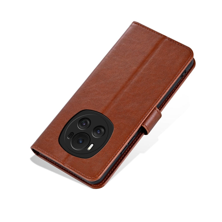 For Honor Magic6 AZNS Sheepskin Texture Flip Leather Phone Case(Brown) - Honor Cases by AZNS | Online Shopping UK | buy2fix