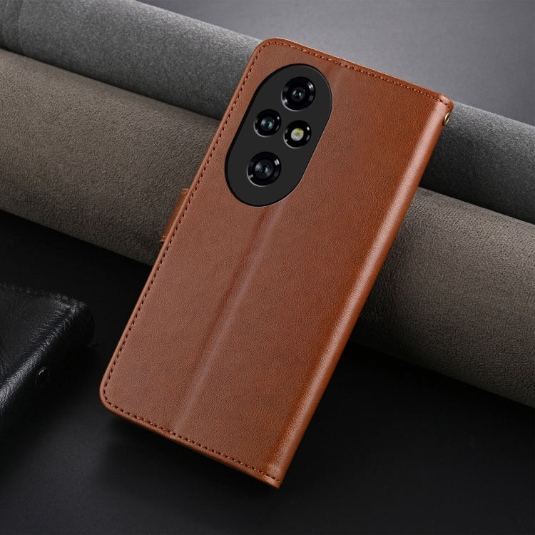 For Honor 200 Pro AZNS Sheepskin Texture Flip Leather Phone Case(Brown) - Honor Cases by AZNS | Online Shopping UK | buy2fix