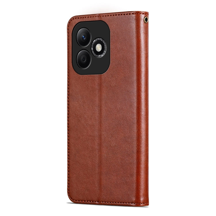 For Honor X60i AZNS Sheepskin Texture Flip Leather Phone Case(Brown) - Honor Cases by AZNS | Online Shopping UK | buy2fix