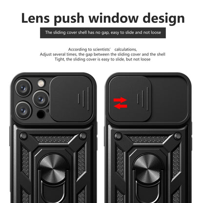 For iPhone 16 Pro Max Sliding Camera Cover Design TPU+PC Phone Case(Black) - iPhone 16 Pro Max Cases by buy2fix | Online Shopping UK | buy2fix