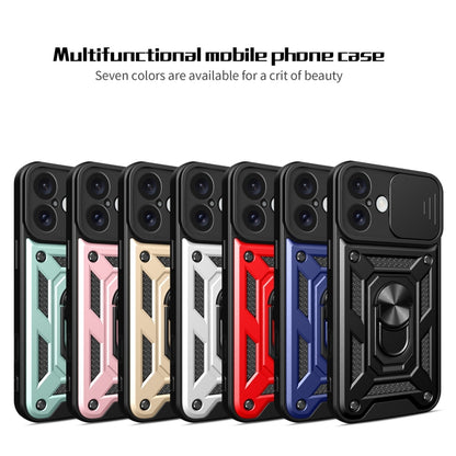 For iPhone 16 Plus Sliding Camera Cover Design TPU+PC Phone Case(Red) - iPhone 16 Plus Cases by buy2fix | Online Shopping UK | buy2fix