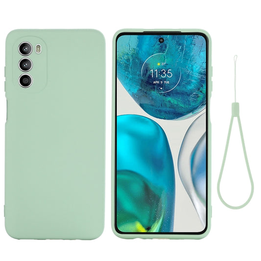 For Motorola Moto G71s 5G Pure Color Liquid Silicone Shockproof Phone Case(Green) - Motorola Cases by buy2fix | Online Shopping UK | buy2fix