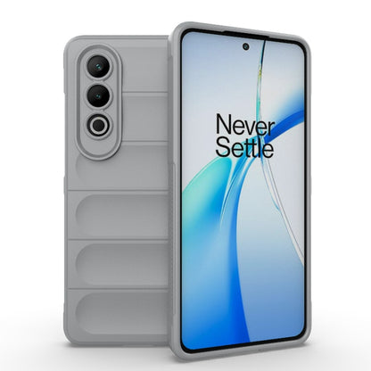 For OnePlus Nord CE4 5G Global Magic Shield TPU + Flannel Phone Case(Grey) - OnePlus Cases by buy2fix | Online Shopping UK | buy2fix
