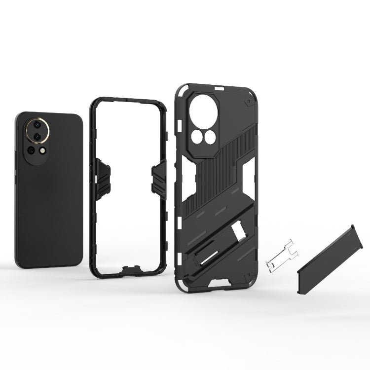 For Huawei nova 12 5G Punk Armor 2 in 1 PC + TPU Phone Case with Holder(Blue) - Huawei Cases by buy2fix | Online Shopping UK | buy2fix