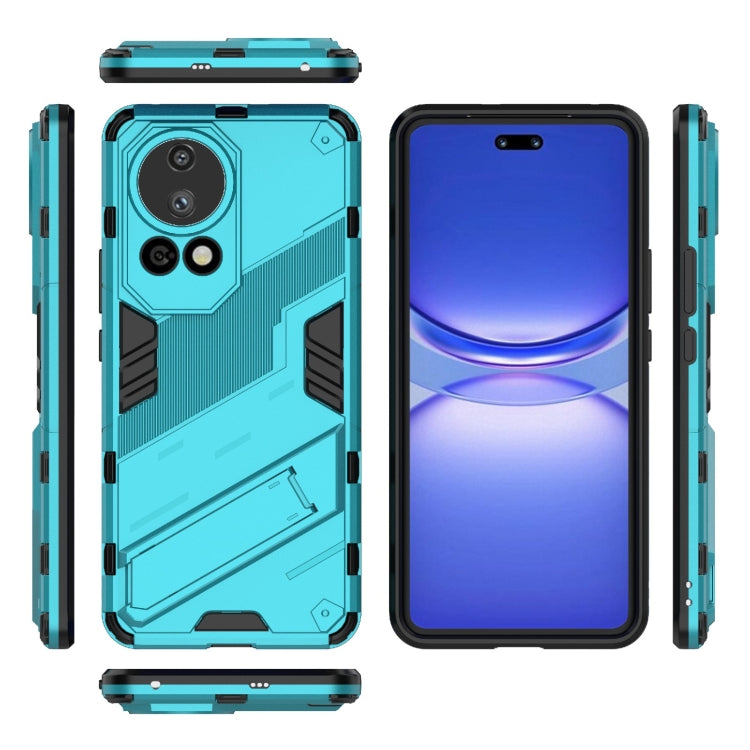 For Huawei nova 12 Pro Punk Armor 2 in 1 PC + TPU Phone Case with Holder(Blue) - Huawei Cases by buy2fix | Online Shopping UK | buy2fix