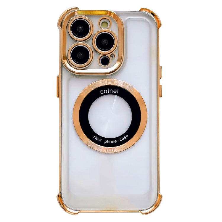 For iPhone 12 Pro Max 6D Electroplating Armor Magsafe Phone Case(Gold) - iPhone 12 Pro Max Cases by buy2fix | Online Shopping UK | buy2fix