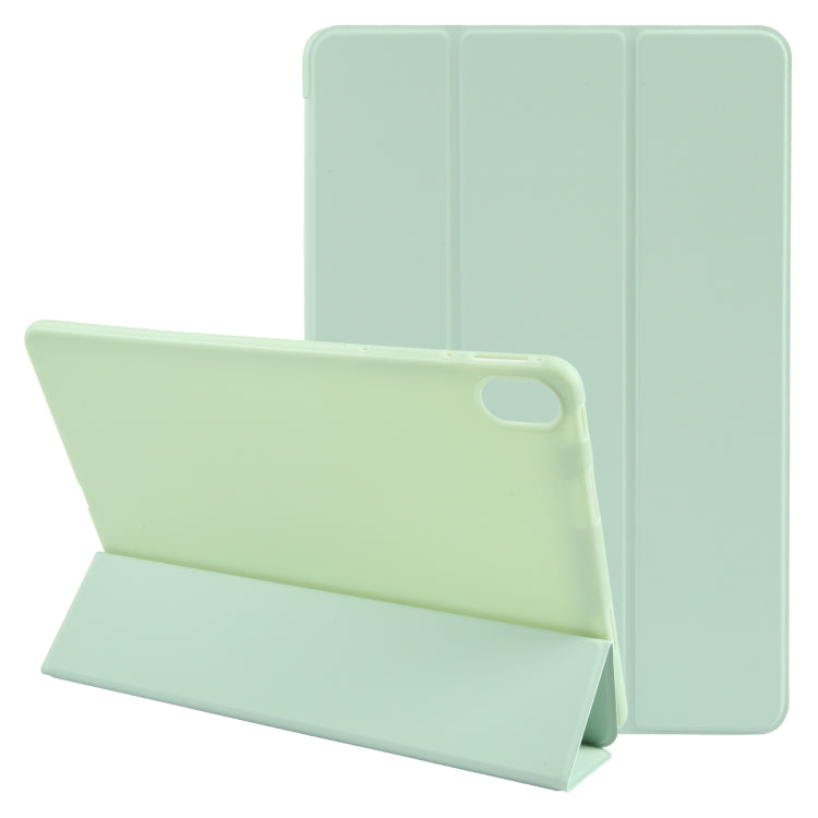 For Huawei MatePad SE 11 GEBEI 3-folding Holder Shockproof Flip Leather Tablet Case(Green) - Huawei by GEBEI | Online Shopping UK | buy2fix