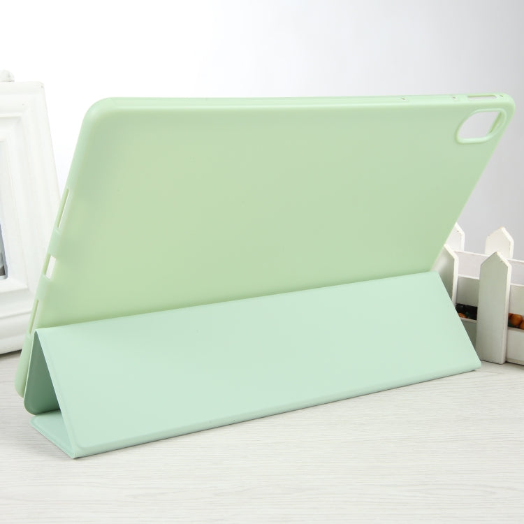 For Huawei MatePad SE 11 GEBEI 3-folding Holder Shockproof Flip Leather Tablet Case(Green) - Huawei by GEBEI | Online Shopping UK | buy2fix