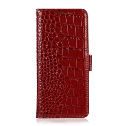 For iPhone 16 Pro Max Crocodile Top Layer Cowhide Leather Phone Case(Red) - iPhone 16 Pro Max Cases by buy2fix | Online Shopping UK | buy2fix