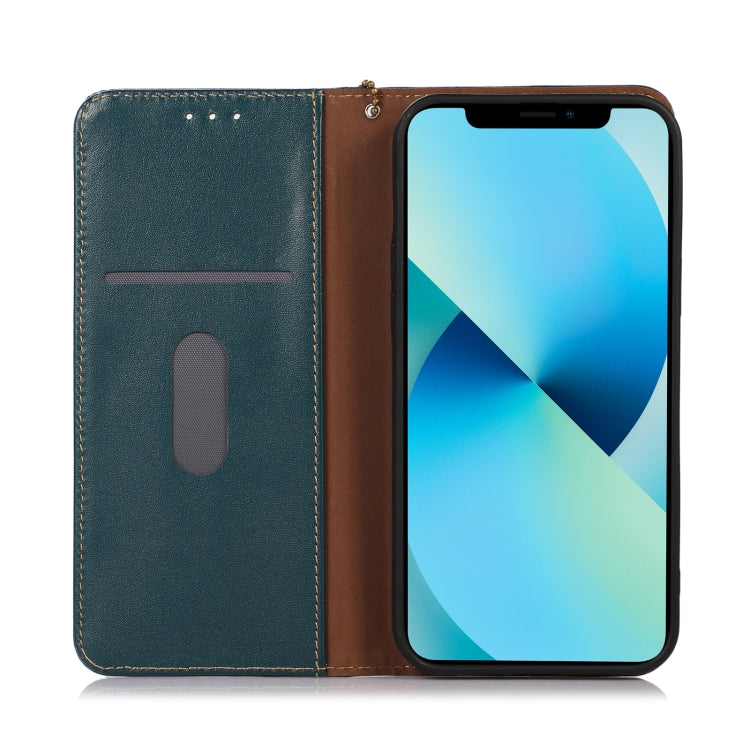 For iPhone 16 Pro Max KHAZNEH Nappa Top Layer Cowhide Leather Phone Case(Green) - iPhone 16 Pro Max Cases by buy2fix | Online Shopping UK | buy2fix