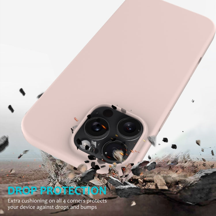 For iPhone 16 Pro Solid Color Silicone Phone Case(Sand Pink) - More iPhone Cases by buy2fix | Online Shopping UK | buy2fix