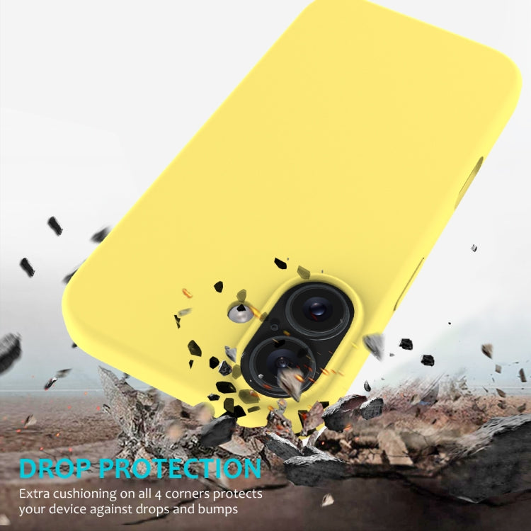 For iPhone 16 Plus Solid Color Silicone Phone Case(Lemon Yellow) - More iPhone Cases by buy2fix | Online Shopping UK | buy2fix