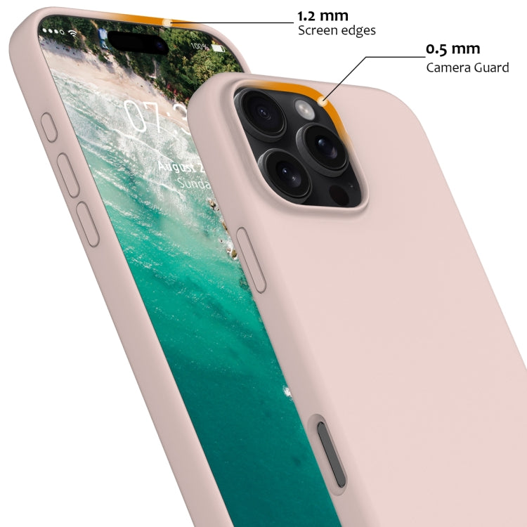 For iPhone 16 Pro Max Shockproof Silicone Magsafe Phone Case(Sand Pink) - iPhone 16 Pro Max Cases by buy2fix | Online Shopping UK | buy2fix