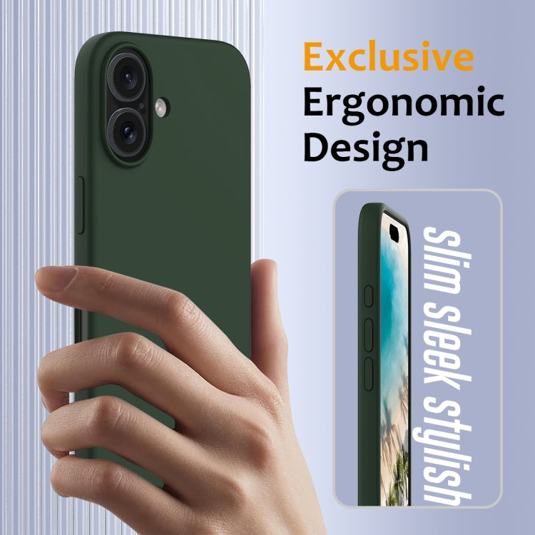 For iPhone 16 Shockproof Silicone Magsafe Phone Case(Dark Green) - iPhone 16 Cases by buy2fix | Online Shopping UK | buy2fix