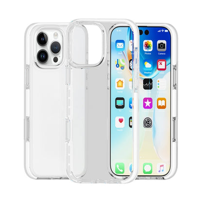 For iPhone 16 Pro Max Two-color Shockproof High Transparency TPU Phone Case(White) - iPhone 16 Pro Max Cases by buy2fix | Online Shopping UK | buy2fix