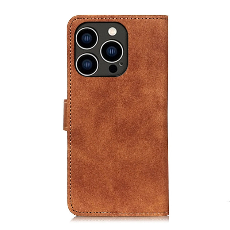 For iPhone 16 Pro KHAZNEH Retro Texture Leather Phone Case(Brown) - iPhone 16 Pro Cases by buy2fix | Online Shopping UK | buy2fix