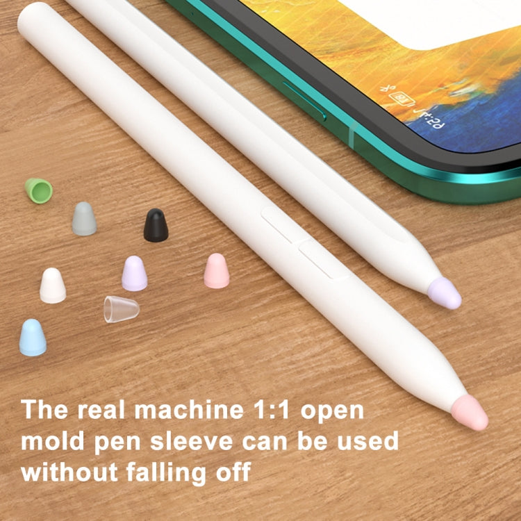 For Xiaomi Stylus Pen 2 8pcs / Set Silicone Wear-resistant Stylus Nib Cover(White) - Pencil Accessories by buy2fix | Online Shopping UK | buy2fix